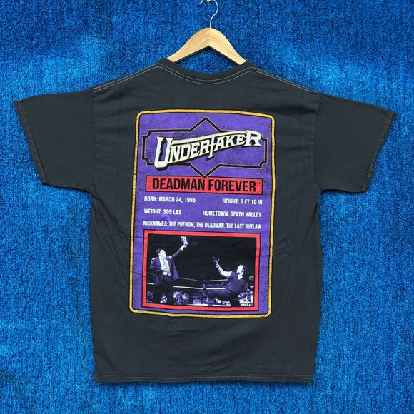The Undertaker Deadman Forever Trading Card Promo WWE Tee L - Picture 3 of 4